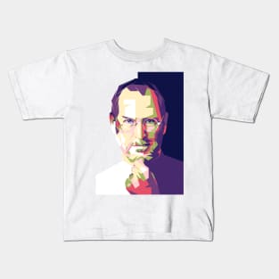 Steve Jobs pop art style Kids T-Shirt